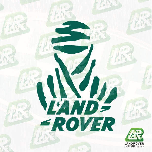 DAKAR Land Rover logo 1 kleur GREEN | ©landrover-stickers.nl