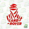 DAKAR Land Rover logo 1 kleur RED | ©landrover-stickers.nl