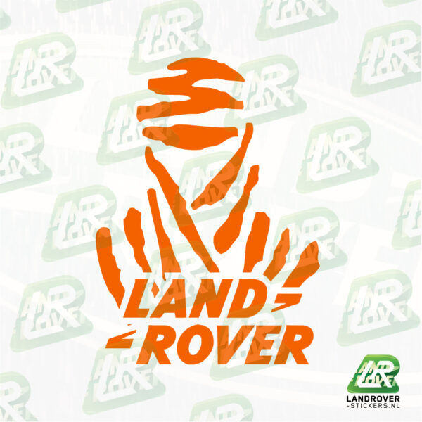 DAKAR Land Rover logo 1 kleur ORANGE | ©landrover-stickers.nl