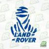 DAKAR Land Rover logo 1 kleur BLUE | ©landrover-stickers.nl