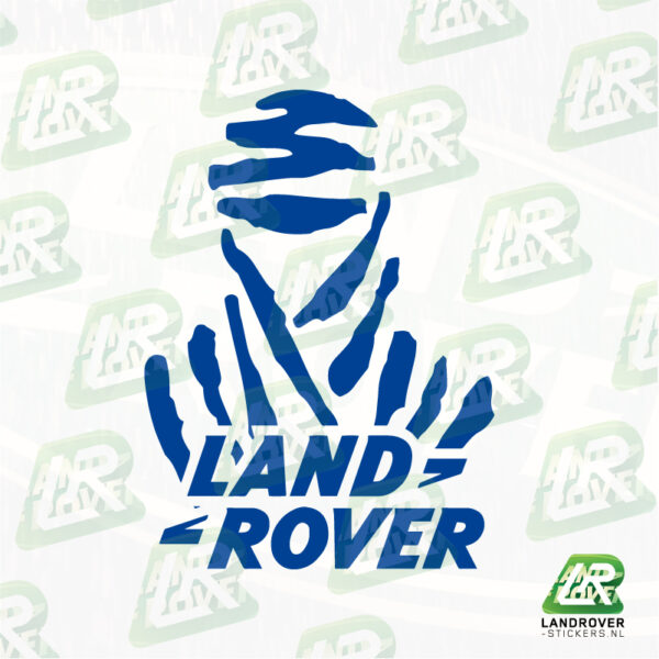 DAKAR Land Rover logo 1 kleur BLUE | ©landrover-stickers.nl
