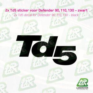 Td5 Defender decal logo black | ©landrover-stickers.nl