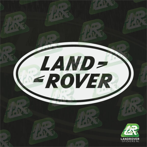 LAND ROVER LOGO DICHT WHITE | ©LANDROVER-STICKERS.NL