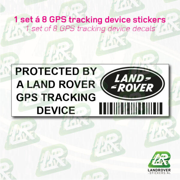 Land Rover GPS Tracking device sticker BLACK | ©LANDROVER-STICKERS.nl