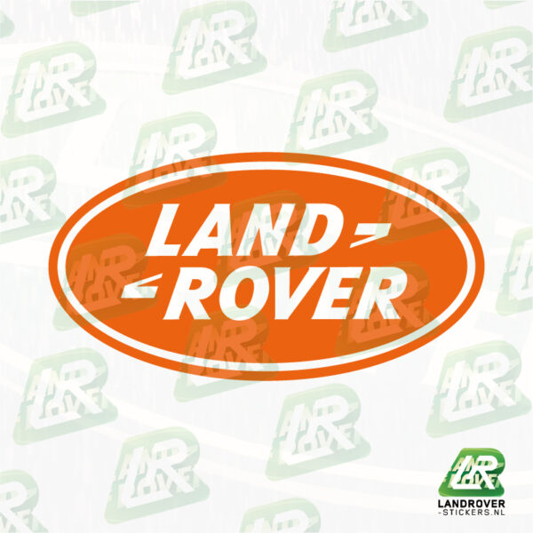 LAND ROVER LOGO DICHT ORANGE | ©LANDROVER-STICKERS.NL