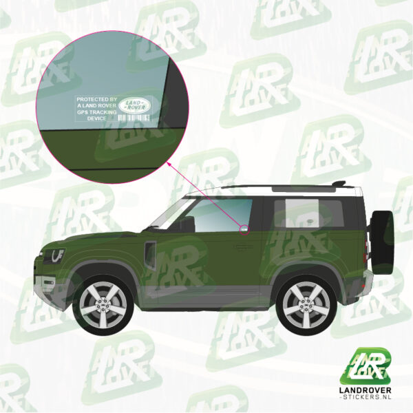 Land Rover GPS Tracking device sticker VB-02 | ©LANDROVER-STICKERS.nl