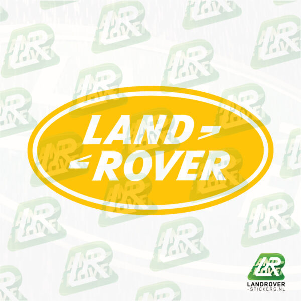 LAND ROVER LOGO DICHT YELLOW | ©LANDROVER-STICKERS.NL