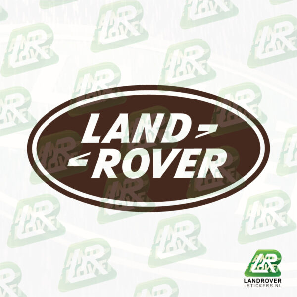 LAND ROVER LOGO DICHT BROWN | ©LANDROVER-STICKERS.NL