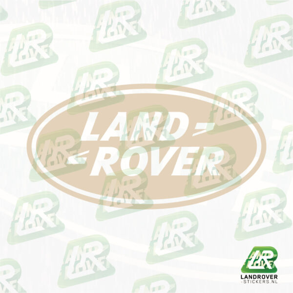 LAND ROVER LOGO DICHT IVORY | ©LANDROVER-STICKERS.NL