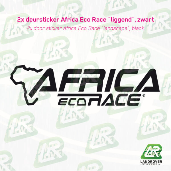 Africa Eco Race logo 1 kleur vinyl landscape ZWART | LANDROVER-STICKERS.NL