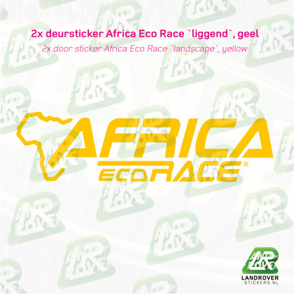 Africa Eco Race logo 1 kleur vinyl landscape GEEL | LANDROVER-STICKERS.NL