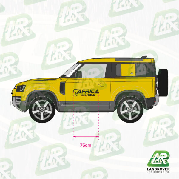 Africa Eco Race logo 1 kleur vinyl landscape 75cm | LANDROVER-STICKERS.NL