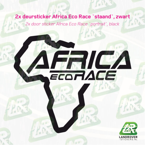 Africa Eco Race logo 1 kleur vinyl ZWART | LANDROVER-STICKERS.NL