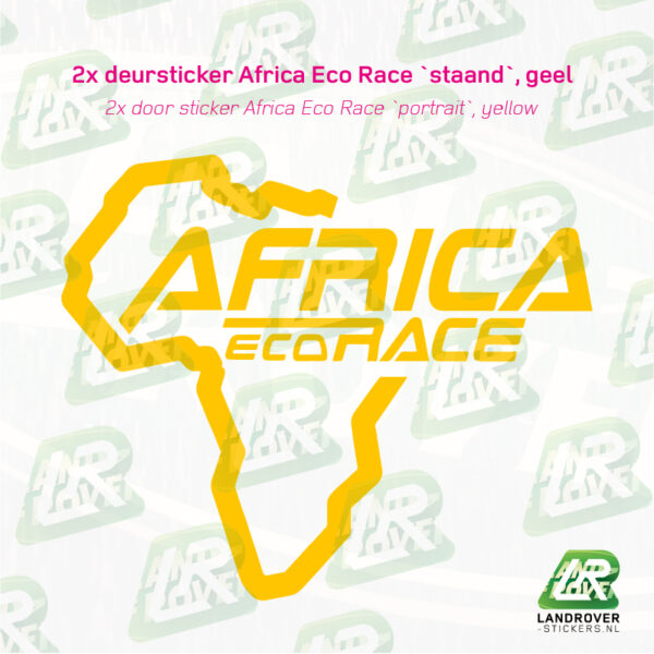 Africa Eco Race logo 1 kleur vinyl GEEL | LANDROVER-STICKERS.NL