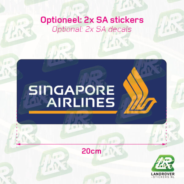 CAMEL Trophy classic stickerset Defender 110 - SINGAPORE AIRLINES Sticker | ©LANDROVER-STICKERS.NL