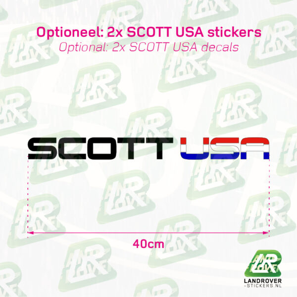 CAMEL Trophy classic stickerset Defender 110 - SCOTT USA Sticker | ©LANDROVER-STICKERS.NL