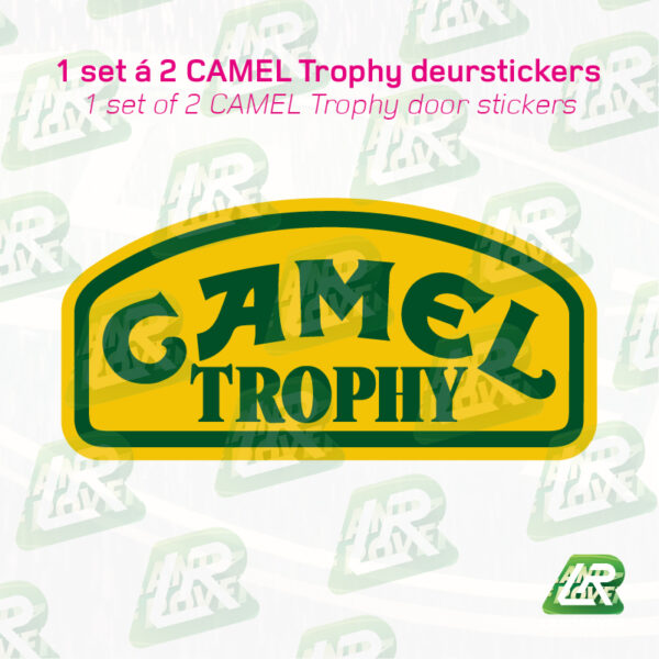 CAMEL Trophy classic stickerset Defender 110 - CAMEL TROPHY deursticker | ©LANDROVER-STICKERS.NL