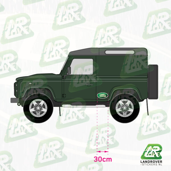 LAND ROVER LOGO 1996-2021 VB02 | ©LANDROVER-STICKERS.NL