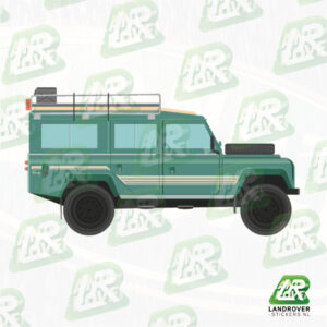 Defender County side decal stickers 1983-1984 VB IVORY | ©LANDROVER-STICKERS.NL