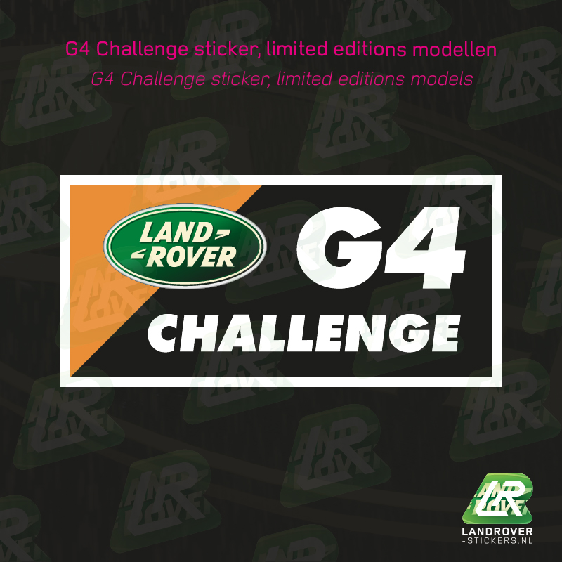 G4 CHALLENGE sticker VB01 | ©LANDROVER-STICKERS.NL