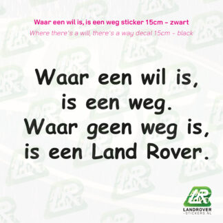 Waar een wil is...